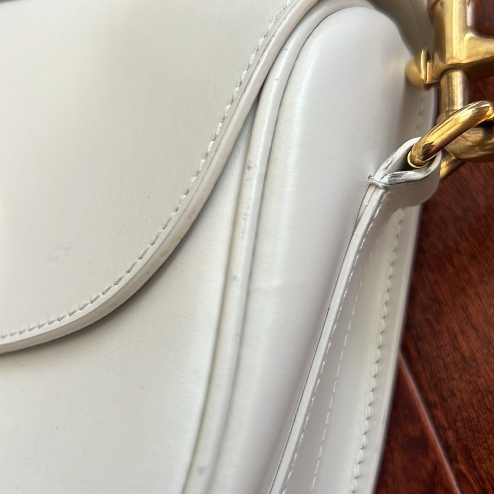 Dior White Leather Crossbody Bag with Gold Hardware - Picture 10 of 16